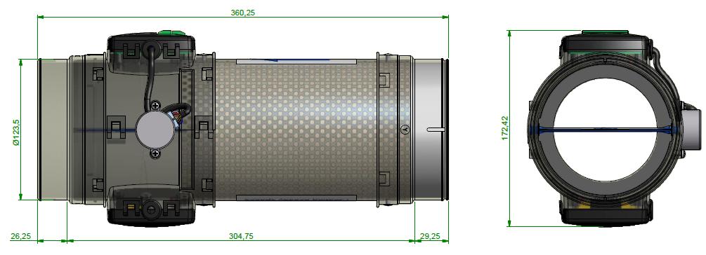 INSTALLATIE Indien meerdere Healthconnectoren verbonden worden met een centrale ventilator, zorg dan zeker dat de weerstand in de afvoerleiding minimaal gehouden wordt.