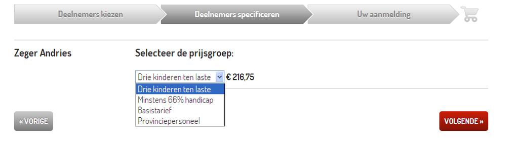 Voor de prijsgroep 3 kinderen ten laste en 66% handicap moet je binnen een week een attest van gezinssamenstelling