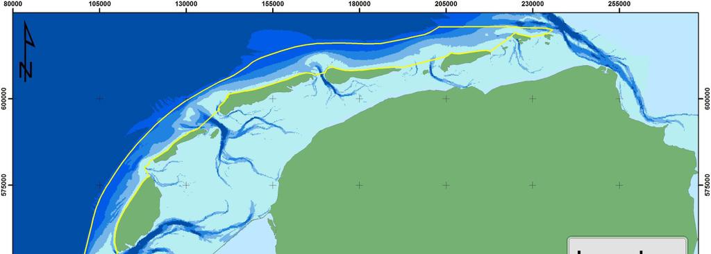 Figuur 1.1 Begrenzing en diepte van Natura 2000-gebied Noordzeekustzone 186 1.