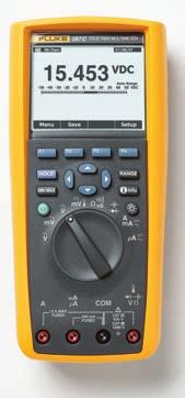 Productoverzicht digitale multimeters Fluke 289 Fluke 287 Fluke 87V Geavanceerde meters Geavanceerd industrieel storingzoeken, zoals datalogging en intermitterende storingen grafisch weergeven.