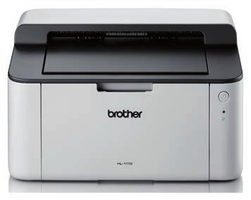 3 Printers LASERPRINTERS BROTHER LASERPRINTER HL-1110 De HL-1110 is een compacte, stijlvolle machine waarmee u snel en probleemloos zwart-wit afdrukken maakt van uitstekende kwaliteit.