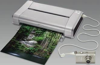 3 Printers/Faxen INKJETPRINTERS CANON INKJETPRINTER PIXMA IP100 Draagbare printer voor documenten en foto's. Maximale resolutie 9600x2400dpi. 5-kleuren inktsysteem. Foto's printen in 50sec.