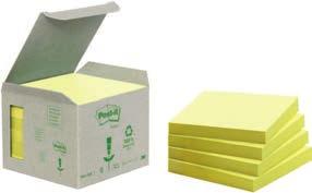 papier. Met Blauwe Engel keurmerk. 100% gerecycleerd papier, inclusief de verpakking. Eco-efficiënt pak, de blokjes zijn niet individueel verpakt. 6 bloks à 100vel per pak.