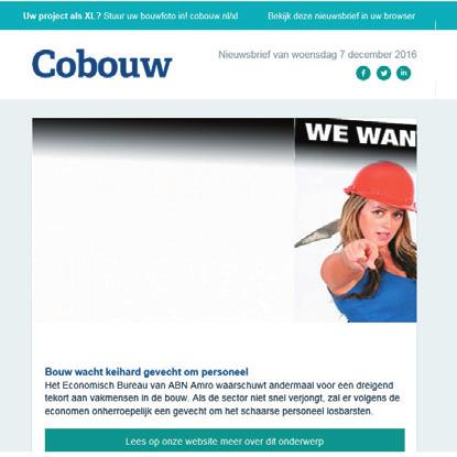 Proposities Cobouw.nl Medium rectangle 300 x 250 px CPM 75,- Half page ad 300 x 600 px CPM 125,- Home page take over 4.