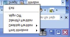 3. Beeldoptimalisatie Win 7: Geen andere methodes beschikbaar. Titelbalkopties Desktop Partition (Bureaubladpartitie) is toegankelijk via de titelbalk van het actieve venster.