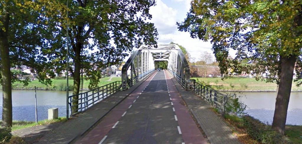 luchtfoto van de te verbreden brug te verbreden brug Berg in de richting van de kern Berg aan de Maas 2 Gebieds- en projectbeschrijving 2.