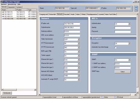 VIP X1600 XFMD Het IP-adres configureren nl 9 7 Het IP-adres configureren Installeer Configuration Manager vanaf de product-cd indien deze software nog niet is geïnstalleerd.