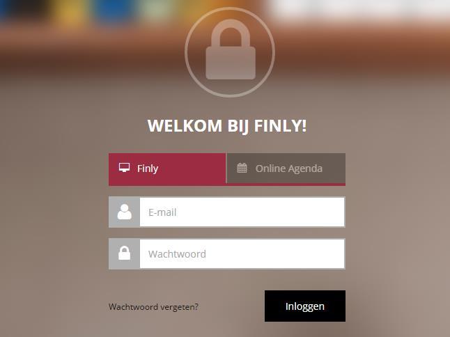 1 AAN DE SLAG MET FINLY Om op de juiste manier in te loggen dient u de volgende stappen te zetten: 1.1 Inloggen Ga naar: www.finly.nl en vul daar uw emailadres en wachtwoord in: 1.