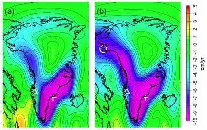 Greenland ice-mass loss spreading spatially Satelliet-waarnemingen van Groenlandse
