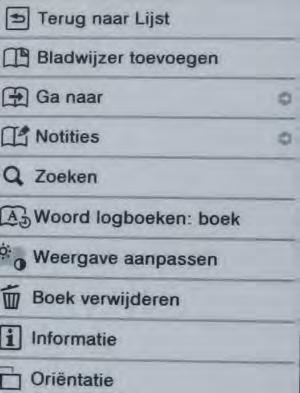 2. Het beeldscherm van de e-reader komt nu in beeld.