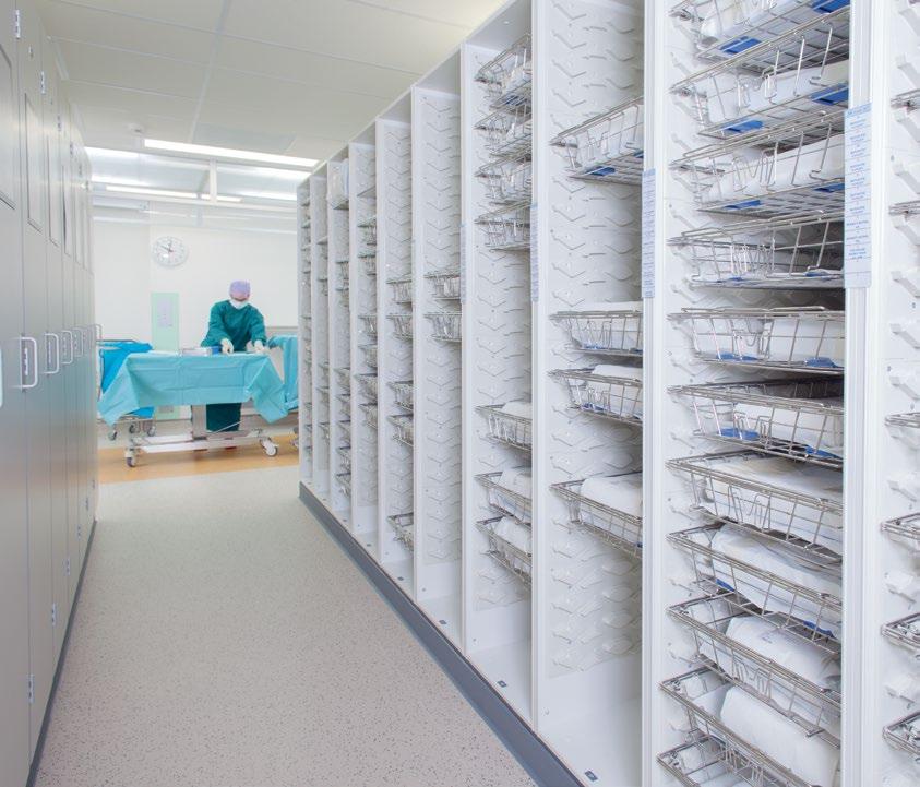 Onder normale omstandigheden is onze W-line voldoende voor toepassing in steriele ruimten van ziekenhuizen.