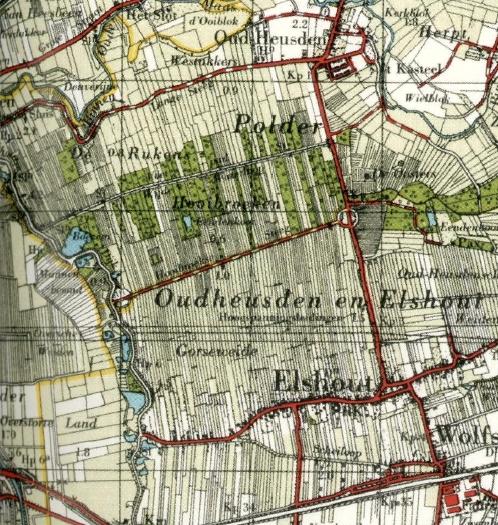 Figuur4 Hooibroeken en omgeving omstreeks 1955 Uit geraadpleegde historische informatie blijkt dat het gebied de Hooibroeken slecht ontwaterd was rond 1950.