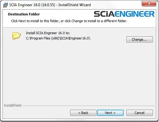 5. Installatie van SCIA Engineer op de client computer Druk op [Volgende] om verder te gaan. 6. In het venster Type Installatie kan de gewenste installatievorm gekozen worden.