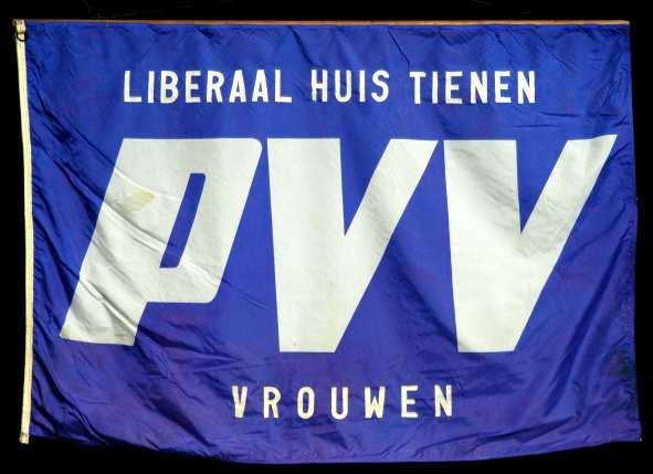 Nr. 195 PVV Vrouwen, afdeling Tienen / Liberaal Huis Tienen Fysieke details Nylon Applicatie Bedrukt Blauw/wit, geen