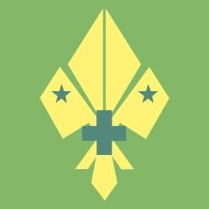4) Belofte-embleem en vlaggen Belofte-embleem Na je belofte ontvang je het belofte-insigne of de groene spiespunt. Hij prijkt op je linkerborstzak, mooi in het midden.