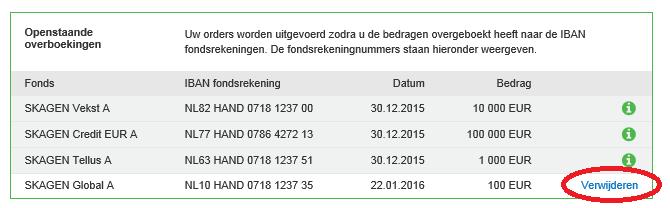 00 uur dan wordt de aankoop uitgevoerd met de koers van die werkdag. Via www.skagenfunds.nl kunt u een overzicht van de rekeningnummers per fonds terugvinden.