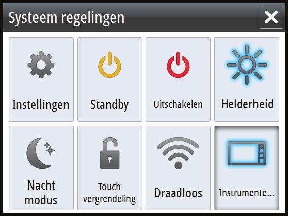 GO XSE Verkorte handleiding NL Voorpaneel 1 Nummer Toets 1 Voeding Functie Druk één keer om het dialoogvenster Systeem regelingen te openen. Houd de knop ingedrukt om de unit aan of uit te zetten.