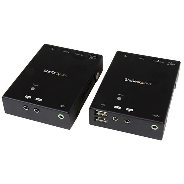 HDMI over CAT5 of CAT6 HDBaseT Extender met USB Hub en IR - 90m - tot 4K 210 Product ID: ST121HDBTU Deze HDMI-extenderset maakt gebruik van HDBaseT 2.