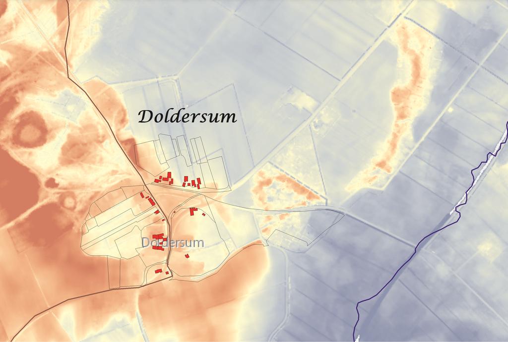 Doldersum is een typisch Saksische nederzetting met oorspronkelijk 6 hoeves.