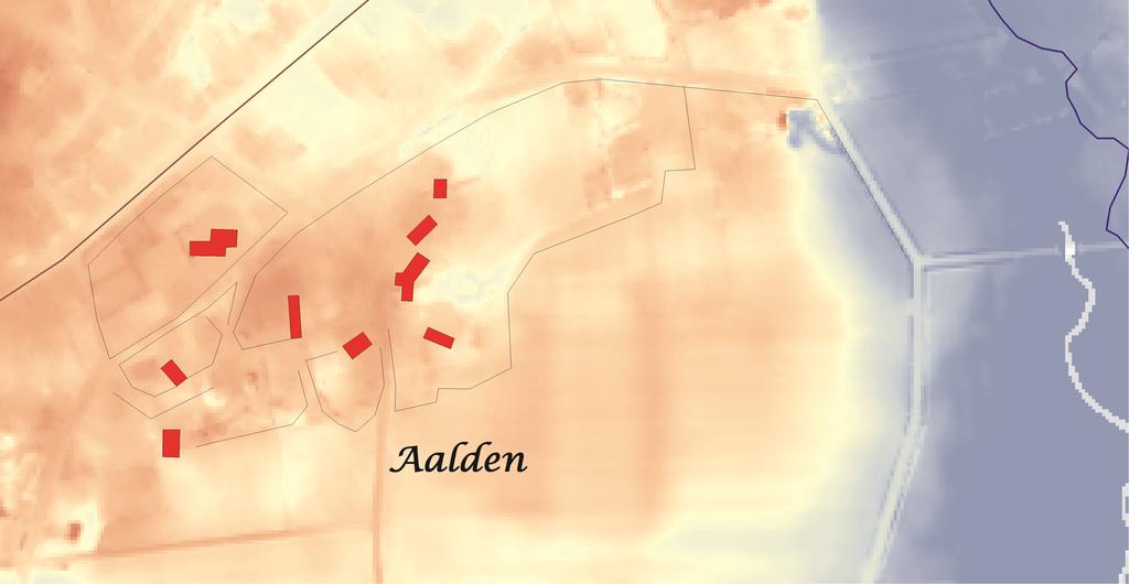 6 schuldmudden Van Aalden is geen kadastrale kaart van 1832 beschikbaar. Bovenstaand kaartje is gemaakt met behulp van de oudst bekende topografische kaart.