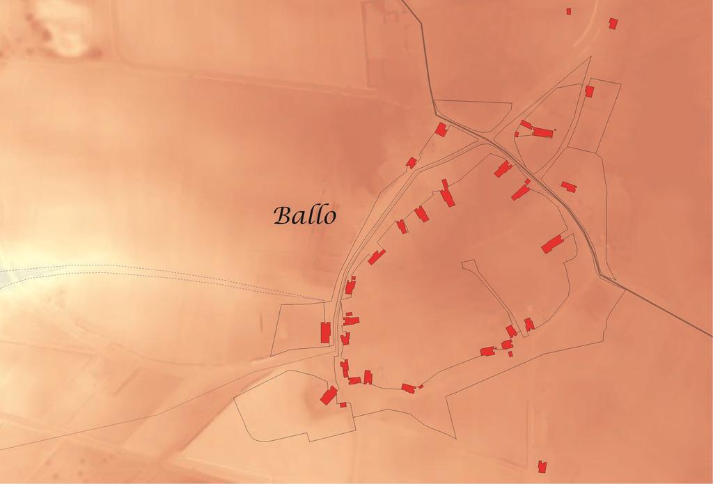 Ballo 1832 laat een typisch ovaalvormige bewoningsstructuur zien.