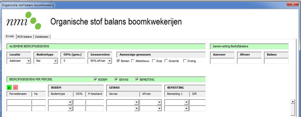 OS-balans tools nodig Voor akkerbouw en groeteteelt beschikbaar Niet