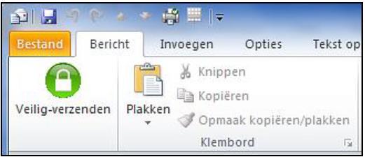 4 Installatie Microsoft Outlook Add-in Voor gebruikers van Microsoft Outlook is een add-in ontwikkeld waarmee een extra verzendknop (Veilig-verzenden) wordt toegevoegd aan het lint in Outlook.
