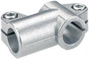 K0475 T-klemstukken aluminium Gietaluminium. Cilinderkopschroef IN 7984 en zeskantmoer IN 985, staal. C M P K F E P Gladgeslepen. Cilinderkopschroef en zeskantmoer verzinkt. K0475.