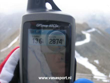 In de GPS-ontvanger zijn op het beeldscherm de door Vasa Sport ingeladen tracks zichtbaar.