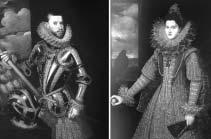 De aartshertogen Albrecht en Isabella In de 17de eeuw herstelden aartshertogin Isabella, infante van Spanje, en haar echtgenoot, die de heersers over onze contreien waren geworden, het paleis in al