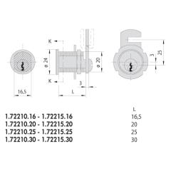 GS 3510720017 CISA automatencilinder KA EA 0056 1 cilinderlengte 25 mm GS 3510720018 CISA automatencilinder KA EA 0208 1 cilinderlengte 25 mm GS 3510720019 CISA automatencilinder KA EA 0466 1