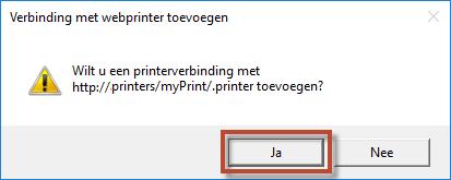 Voer de volgende stappen uit om deze printer op Windows 10 the installeren: Open de standaard Edge browser en navigeer naar de myprint website.