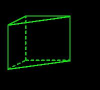 Het grondvlak van dit prisma heeft een oppervlakte van De hoogte is cm². cm. Bereken de inhoud van dit prism 3 Dit prisma is een halve kubus. De ribben van de kubus zijn cm.