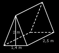 Bereken de inhoud van dit prisma.