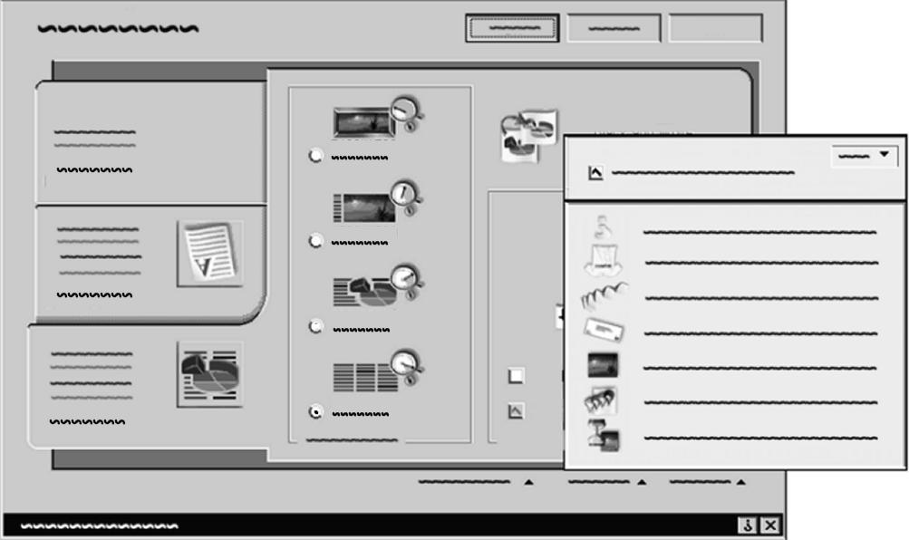 3 Pas de printerinstellingen aan: a Windows 98, Windows Me en Windows XP: kies in de toepassing waarin u het Leesmij-bestand hebt geopend Bestand Afdrukken Eigenschappen of Voorkeuren.