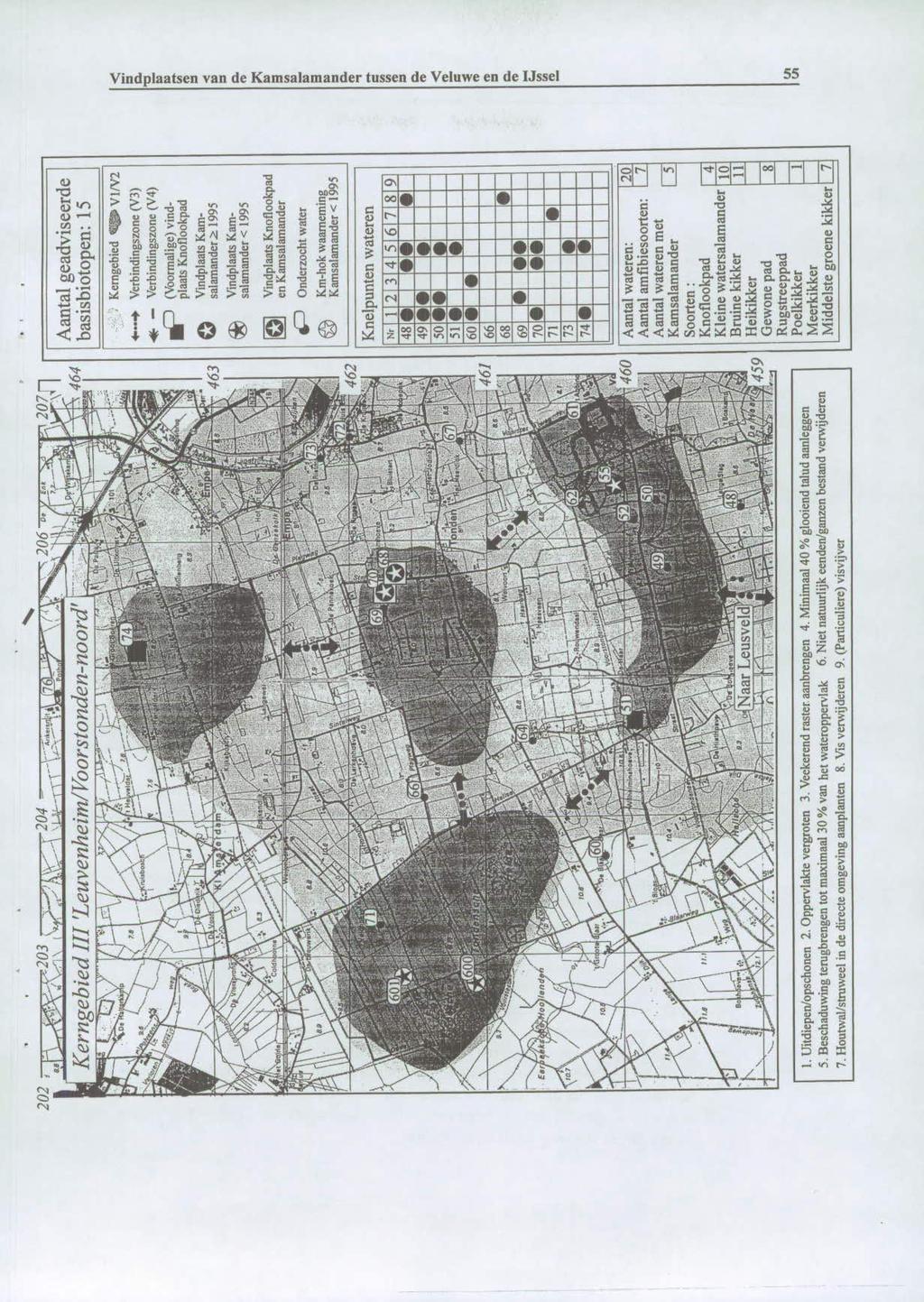 Vindplaatsen van de Kamsalamander tussen de Veluwe en de IJssel 55 b ki O).. CI) c Cd u DDDD. DO oi.