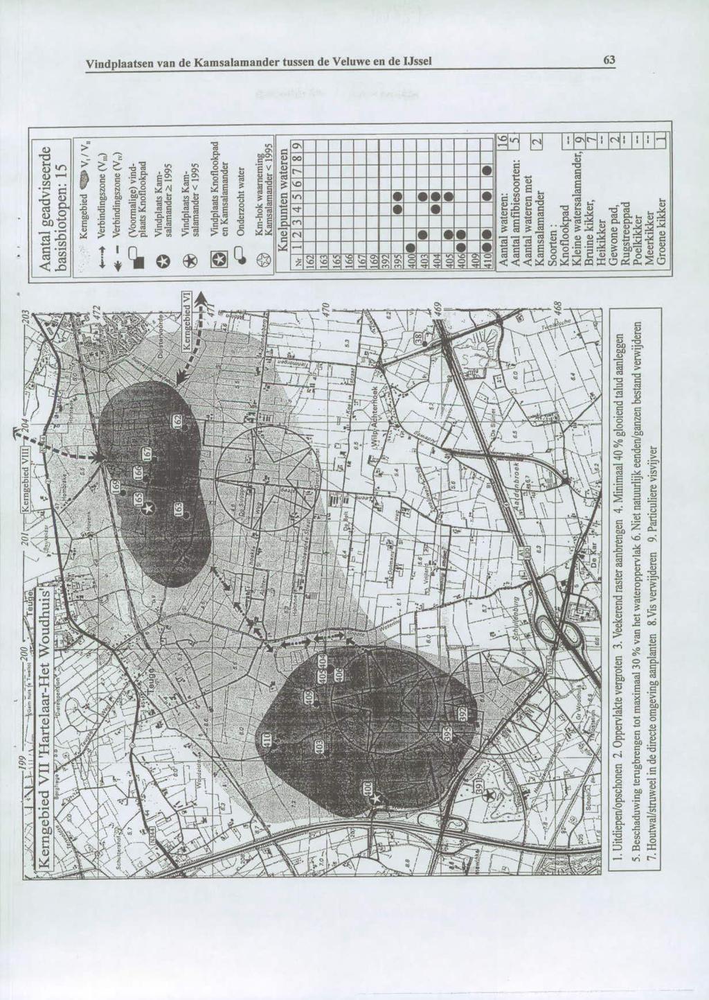 Vindplaatsen van de Kamsalamander tussen de Veluwe en de IJssel 63 I H; I II < I 2.. cu o.