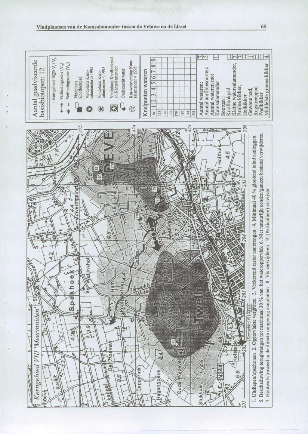 Vindplaatsen van de Kamsalamander tussen de Veluwe en de IJssel 65 tu 4 Cd O o c >. N P4.. E t i h. D o. (.5 '3 _ ;; ;; ;;5 o cojr ).