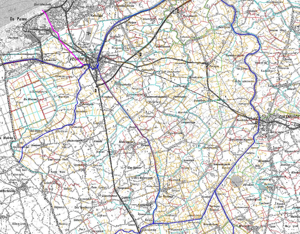 Overstromingsrisicobeheerplannen in Vlaanderen: Zone verbreding Lokanaal Figuur 6-38: De ingrepen voorzien bij de