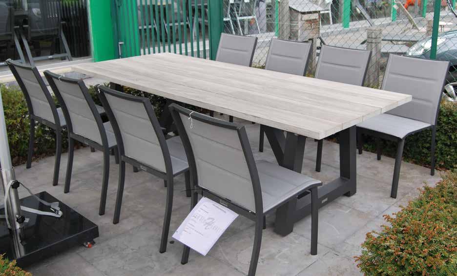 TRURO LOUNGE Lounge Truro (materialen aluminium met teak en sunbrella kussens) 1x 3zit 1x 2zit 1x salontafel / hoektafel Setprijs 8699 (1x 3zit, 1x 2zit, 1x salontafel/hoektafel