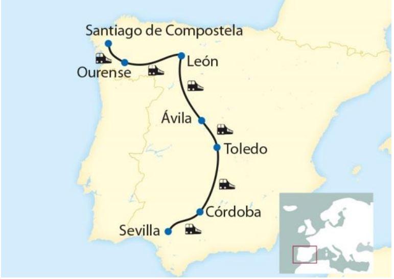 Al Andalus - Reisperiodes: 20 september t/m 28 september 2017 (Sevilla Santiago) 24 september t/m 2 oktober 2017 (Santiago Sevilla) Spanje is een smeltkroes van oosterse en westerse culturen.