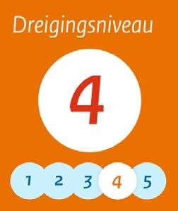 Dreigingsbeeld Terrorisme Nederland 44 Samenvatting Het dreigingsniveau in Nederland blijft niveau 4 op een schaal van 5.
