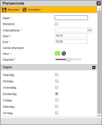 Dit betekent dat elke gebruiker zijn of haar eigen Agenda kan voorzien van Planperiodes. Planperiodes kunt u op twee manieren aanmaken.