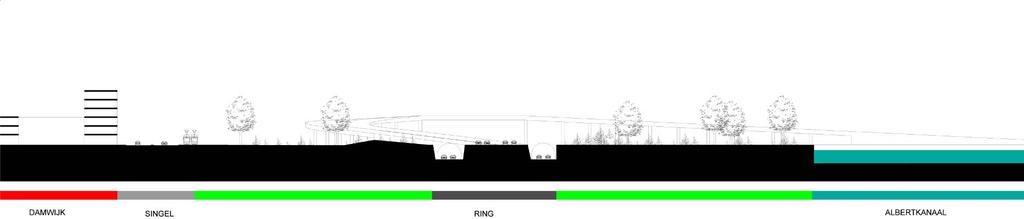 ter hoogte van tunnelmond,