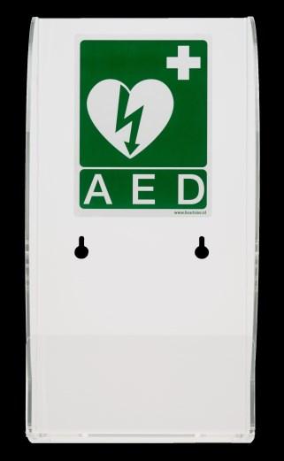 Deze AED-kast is geschikt voor wandmontage. 100% stof en waterbestendig.