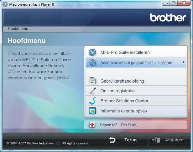 Voor netwerkgebruikers 1 1 BRAdmin Light-hulpprogramma BRAdmin Light is een hulpprogramma voor de eerste instellingen van op het Brother-netwerk