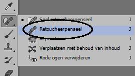 Rimpels verminderen Retoucheerpenseel Opdracht 2.