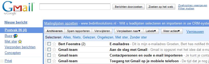 Inloggen Contactpersonen op je Gmail automatisch adres