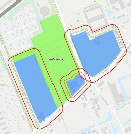 2.3 Voorgenomen ontwikkeling Locatie Leyweg krijgt in het nieuwe bestemmingsplan een woonbestemming.