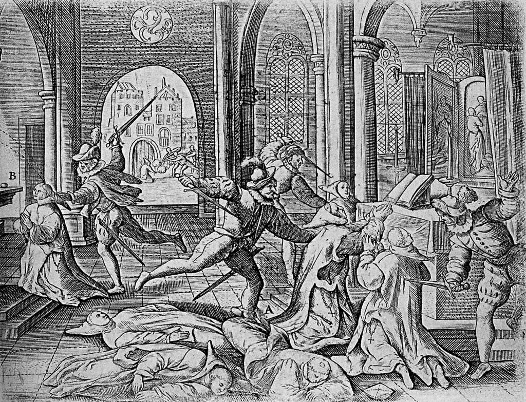 bron 5 Uit het Plakkaat van Verlatinge (1581): De overige goede inwoners werden gekweld.